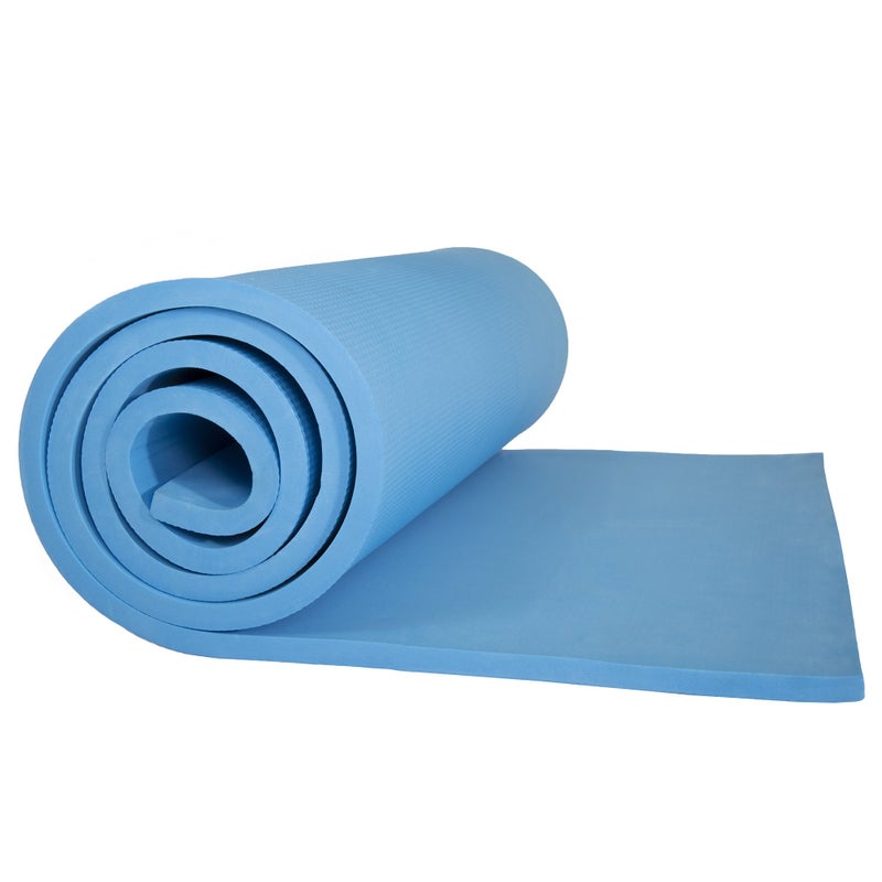 Wakeman Extra Thick Yoga Mat- Non Slip Comfort Foam, Durable Exercise Mat For Fitness, Pilates and Workout With Carrying Strap By Wakeman Fitness (Green) - Image 5